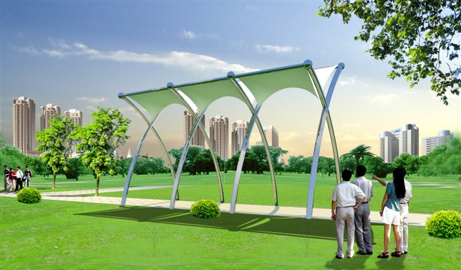 膜结构雨棚 膜结构景观棚 金华市天禧膜结构有限公司